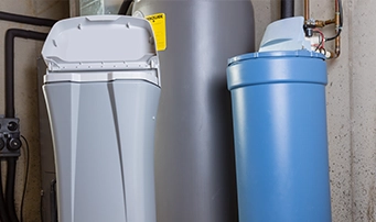 Recently installed water softner in residential home