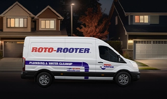 Roto-Rooter van arrives for a faucet repair in Portland
